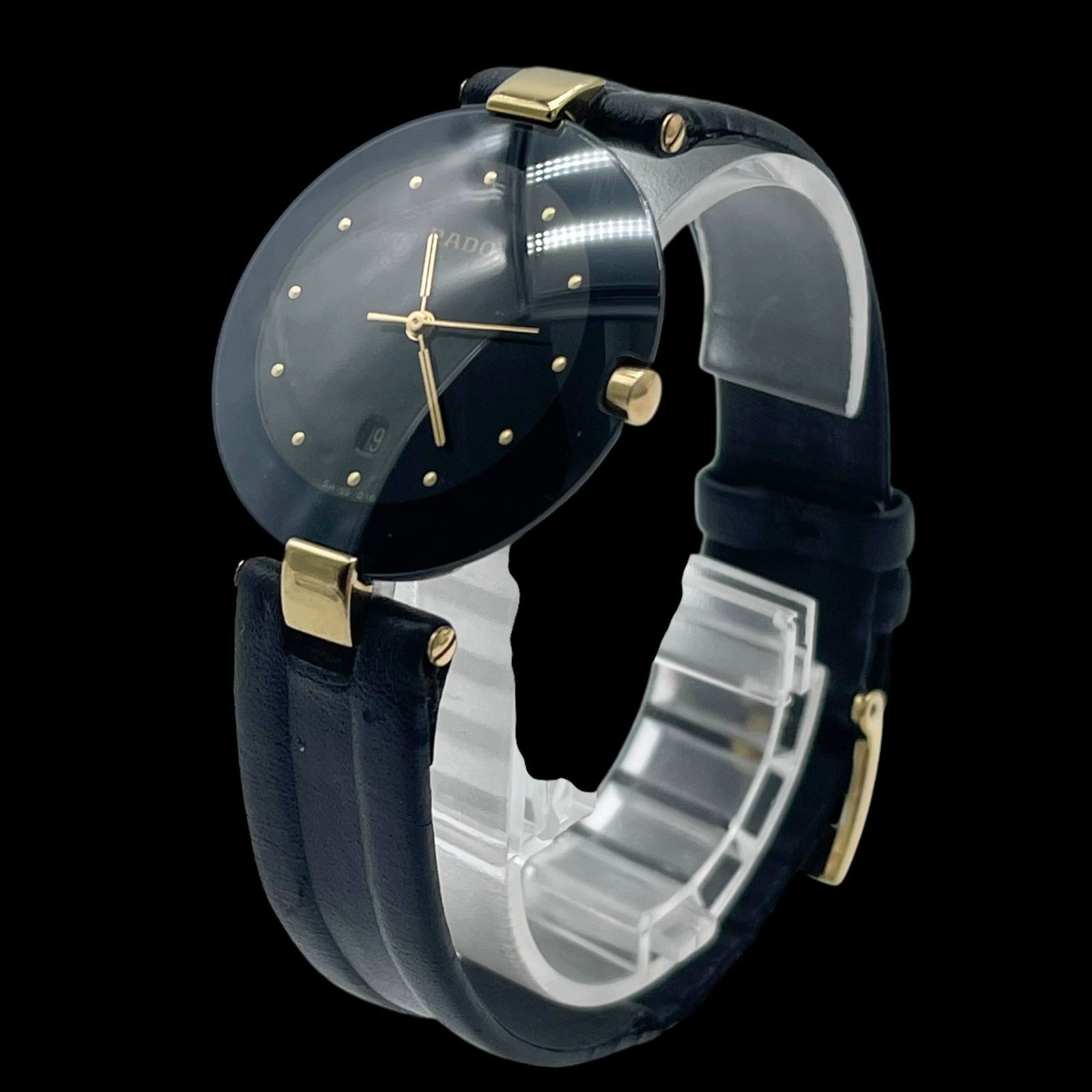 スイス腕時計ラドー 新品電池 稼働品 RADO ラドー レディース腕時計 レザーベルト ラウンド
