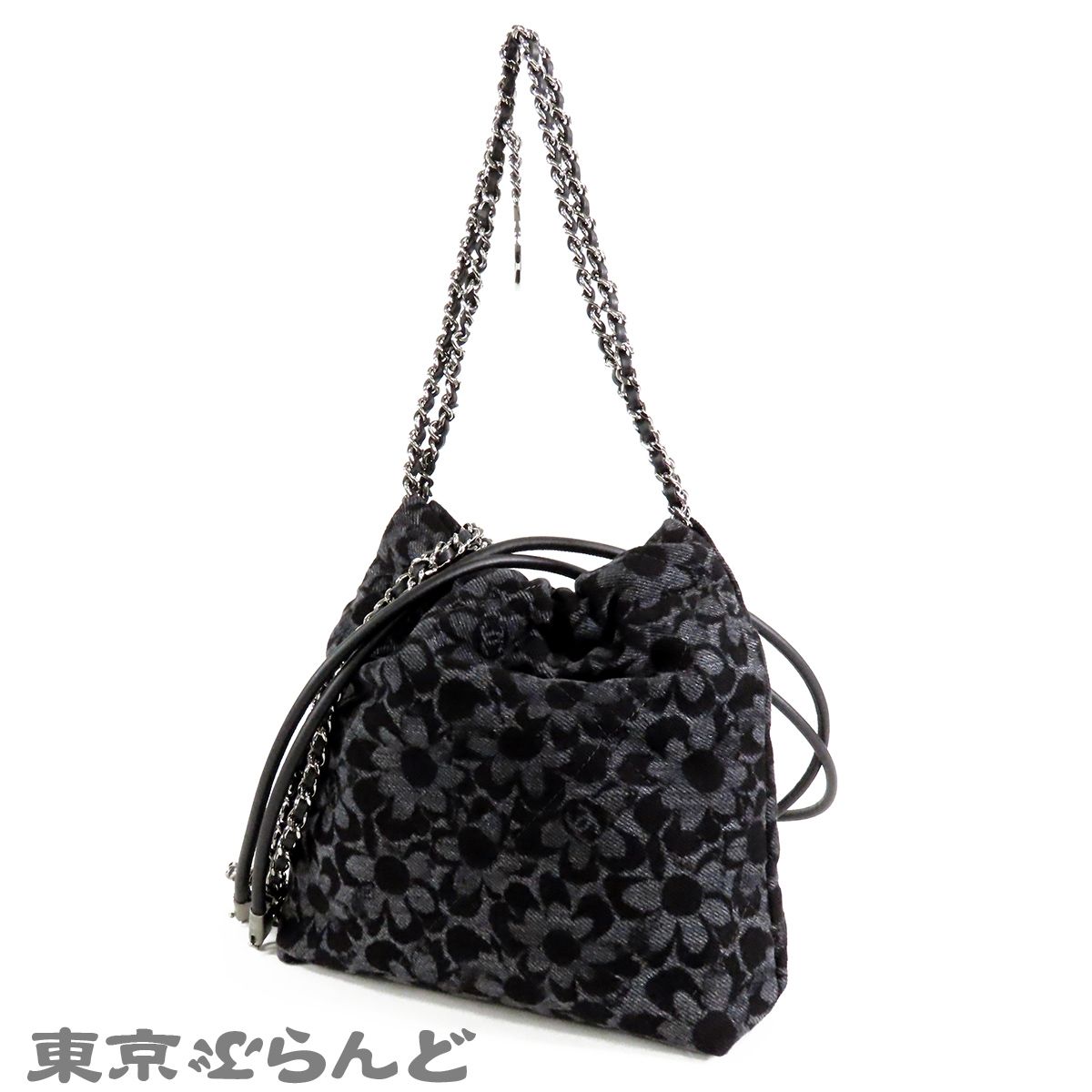 シャネル CHANEL シャネル22 ミニ AS3980 ブラックxグレー シルバー 
