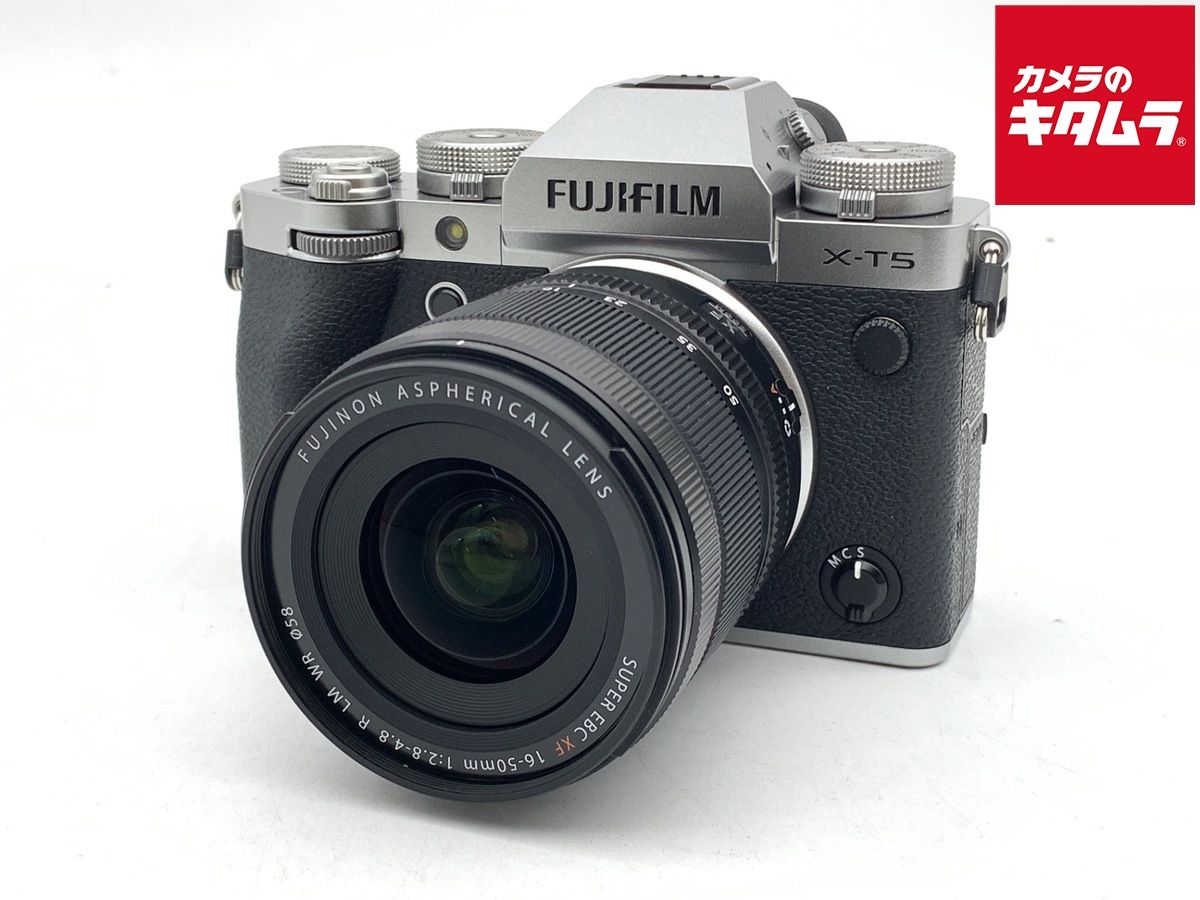 【中古】 【良品】 フジフイルム X-T5 JP XF16-50mmレンズキット シルバー