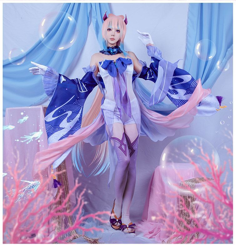 原神 海祇島 珊瑚宮心海 コスプレ衣装セット cosplay服 コスチューム