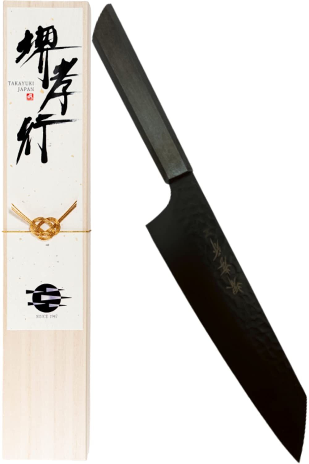 堺孝行 【600年の継承技術！プロの料理人が愛用】 朗黒 剣型 牛刀包丁 190mm 漆柄 [日本製] 黒刀 万能包丁 ステンレス鋼 V金10号 vg10 青木刃物製作所 （型番r19004） [剣型牛刀 190mm]