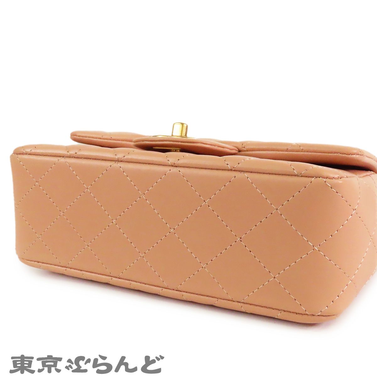 シャネル CHANEL トップハンドル ミニ フラップバッグ AS2431 ベージュ