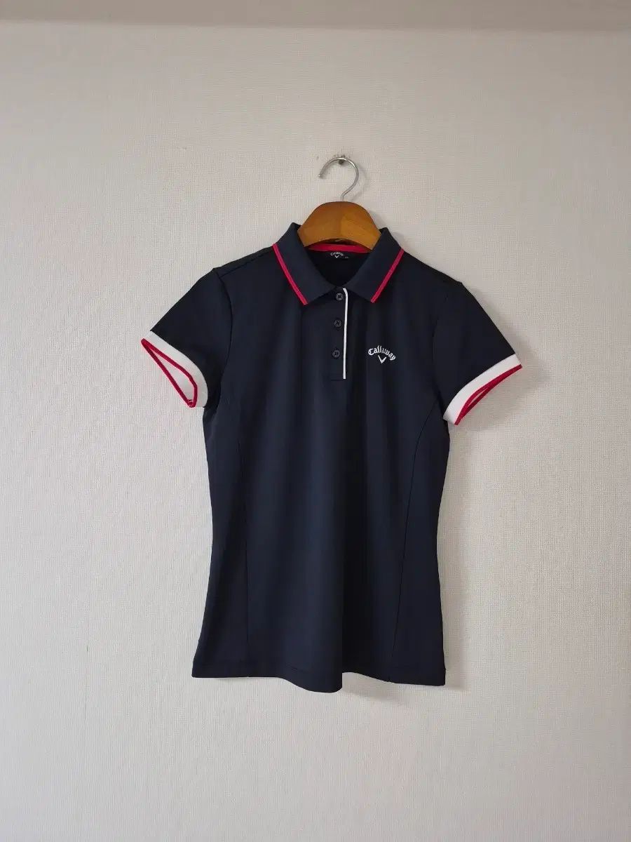 キャロウェイ レディース ゴルフ 半袖 カラーTシャツ ネイビー