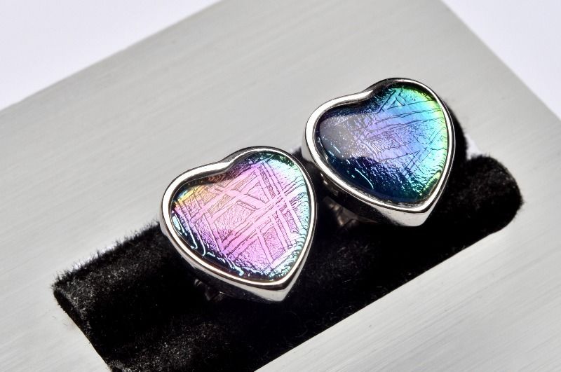 シルバー925◇レインボーカラー ギベオン隕石(メテオライト) 7x8mm