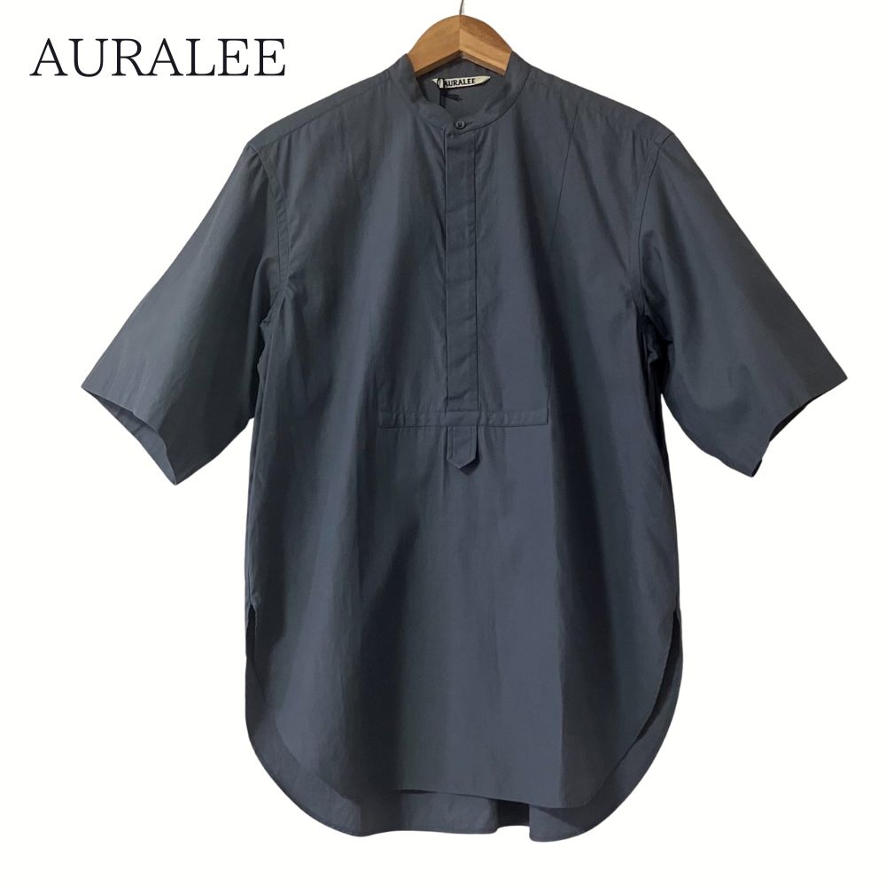 AURALEE WASHED FINX TWILL HALF SLEEVED P/O SHIRTS オーラリー 半袖 プルオーバーシャツ 1 日本製