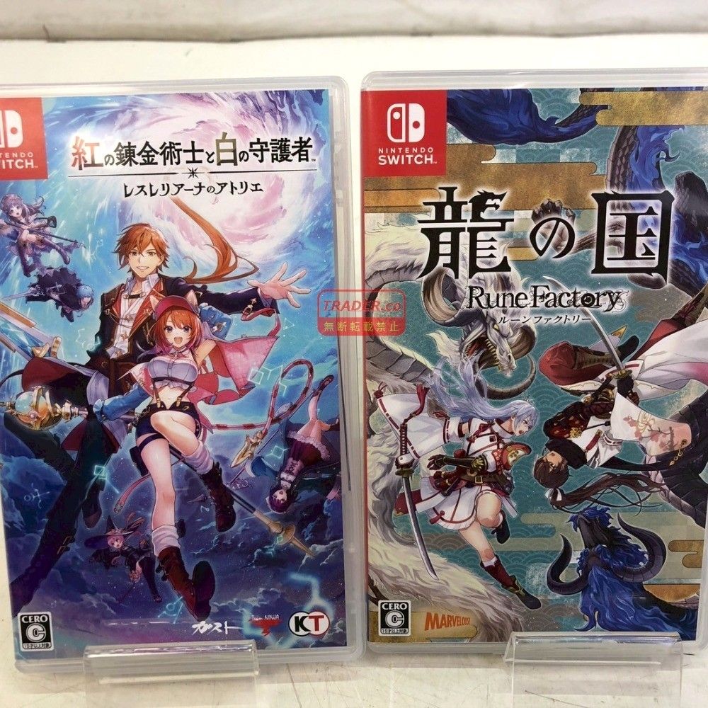 01w-6800 ○ Nintendo Switch ニンテンドースイッチソフト 2点 龍の国 ルーンファクトリー 紅の錬金術士と白の守護者 レスレリアーナのアトリエ 動作確認済み ゲームソフト 【中古品】