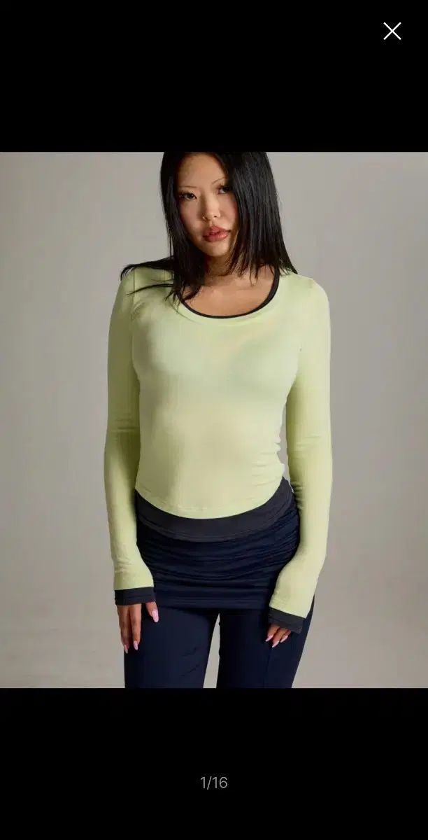 クールレイヤード トップ CS SOFT LAYERED TOP-067 LIME