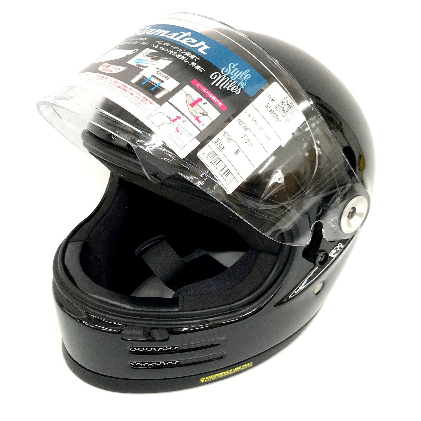 SHOEI ショウエイ Glamster ブラック Mサイズ フルフェイス ヘルメット 