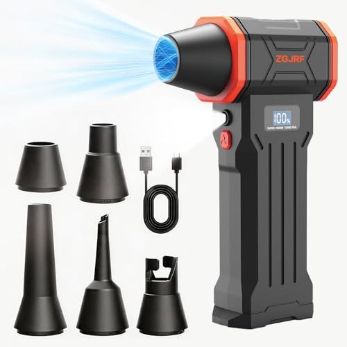 エアダスター 電動エアダスター 最強力ブロワー【超強力暴風? 吹くだけで完全清掃 ? LEDライト】120000RPM高速回転 4段階風量調整 5種類ノズル付き 洗車 小型 軽量 Type-C充電式 車内清掃/PC掃除/キーボード用/空気(沖縄・離島の方不可)