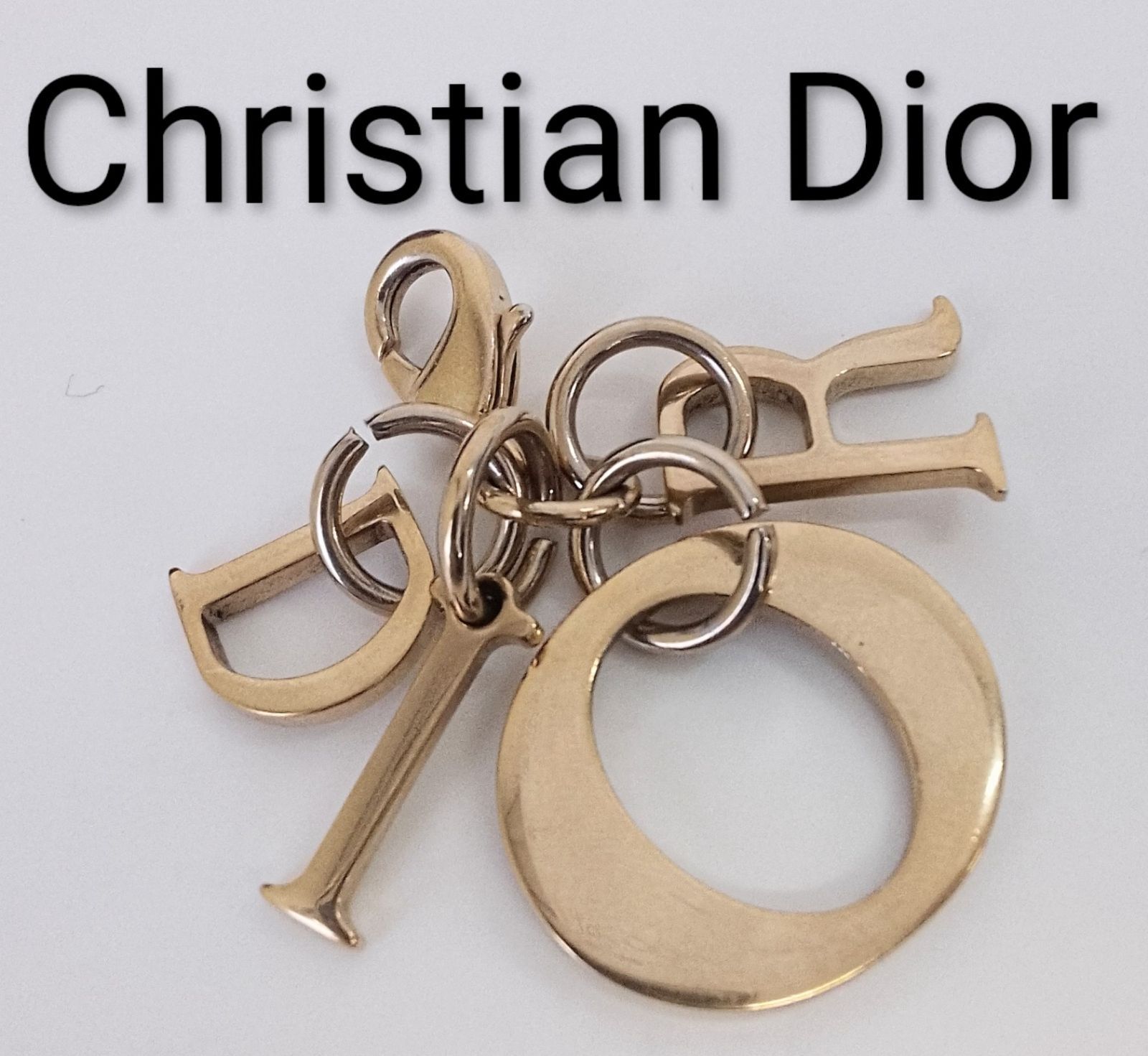 AMH15 クリスチャンディオール 美品 DIORロゴチャーム ゴールド金具 ARR27 クリスチャンディオール 極美品 DIORロゴチャーム ゴールド金具