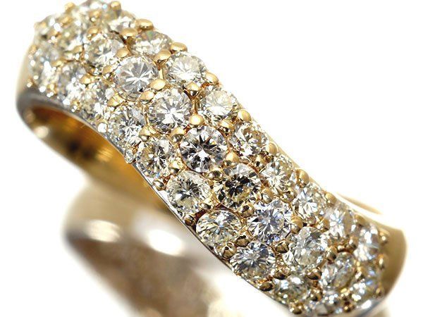 【ジュエリー極】瑞々しい輝き！極上天然ダイヤモンド1.00ct 超高級K18YGリング h8503ilil【送料無料】