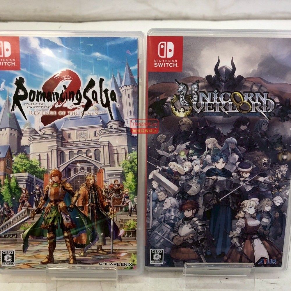 01w-6853 ○ Nintendo Switch ニンテンドースイッチソフト 2点 ロマンシング サガ2 リベンジオブザセブン ユニコーンオーバーロード 動作確認済み ゲームソフト 【中古品】