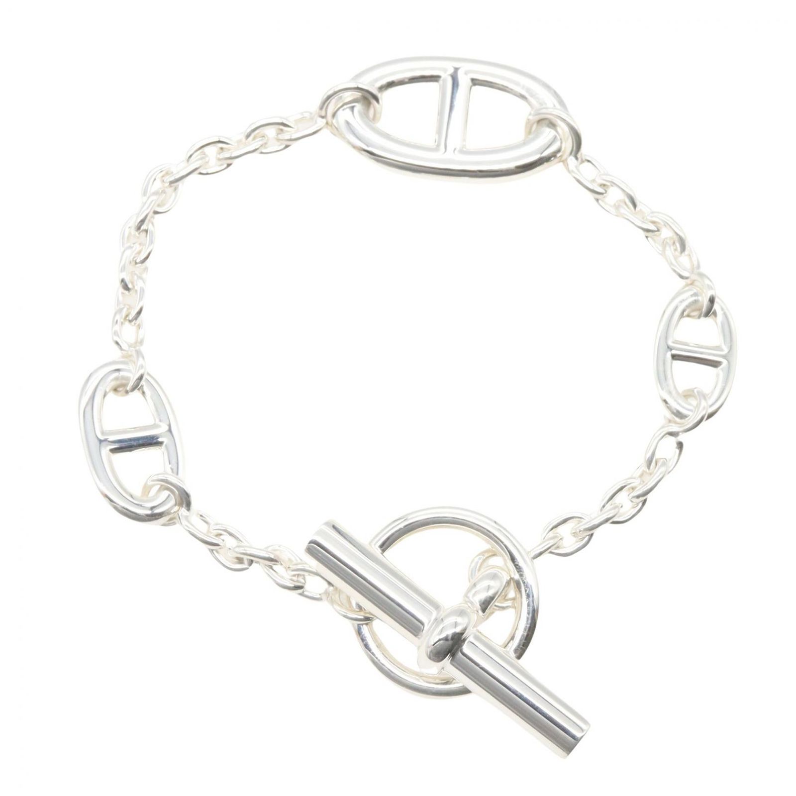 エルメス HERMES ブレスレット ファランドール ブレスレット SV925 25.5g 腕回り15.5㎝ シルバー925 ファランドール ブレスレット レディース Used A