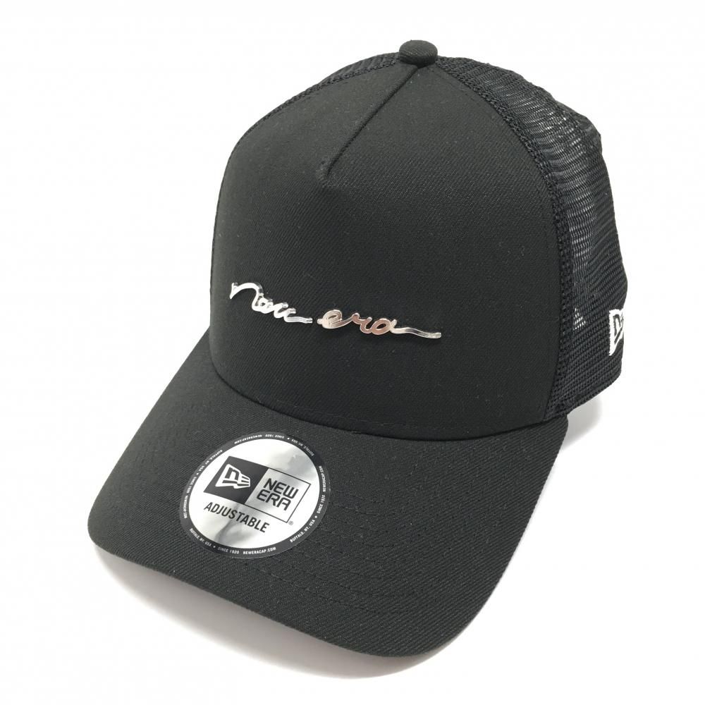【新品】ニューエラ メッシュキャップ 黒 ロゴ刺しゅう ゴルフウェア New Era