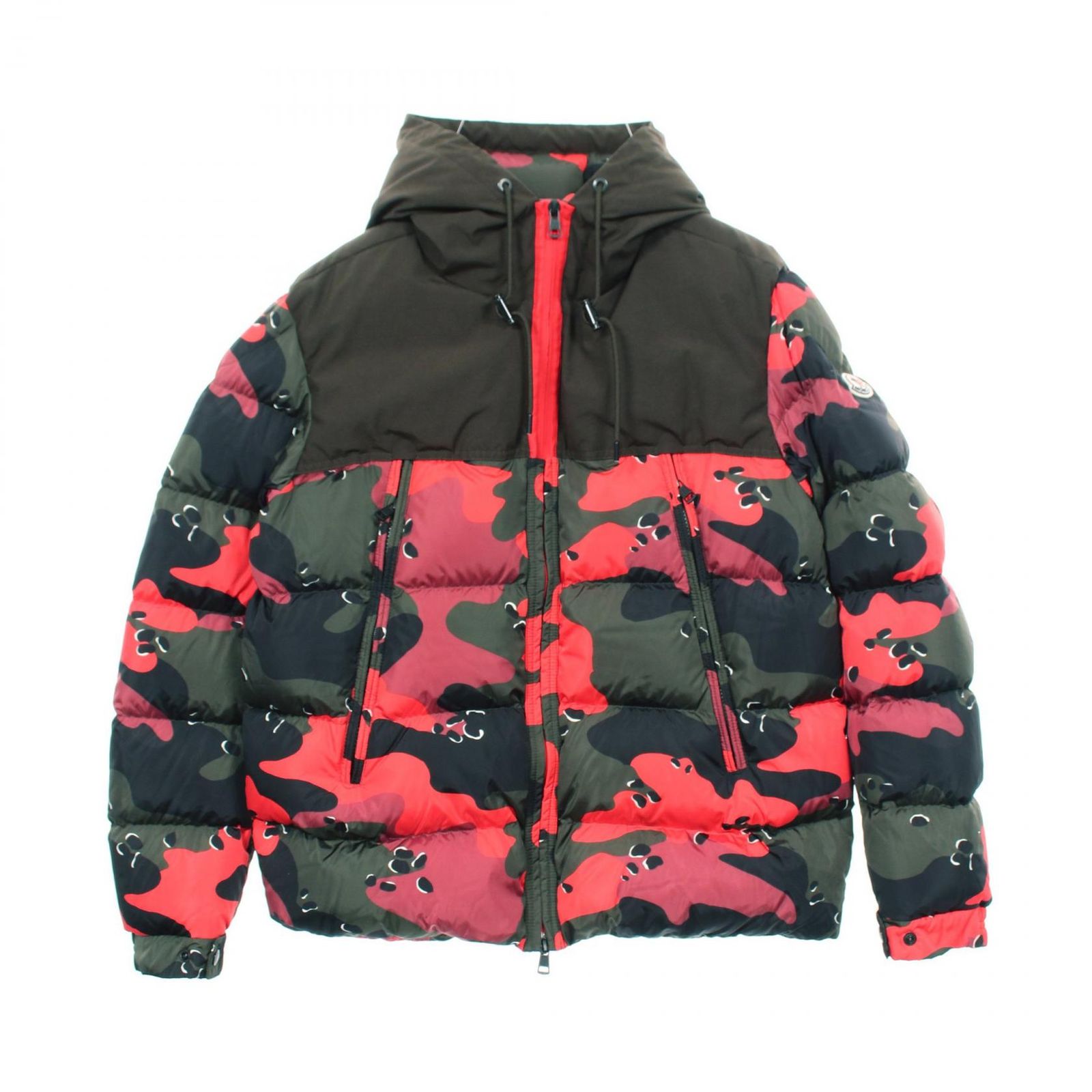 モンクレール MONCLER ダウンジャケット EYMERIC フード付き E2091419928553991 ブラック/オレンジ ナイロン エメリックジャケット メンズ Used A
