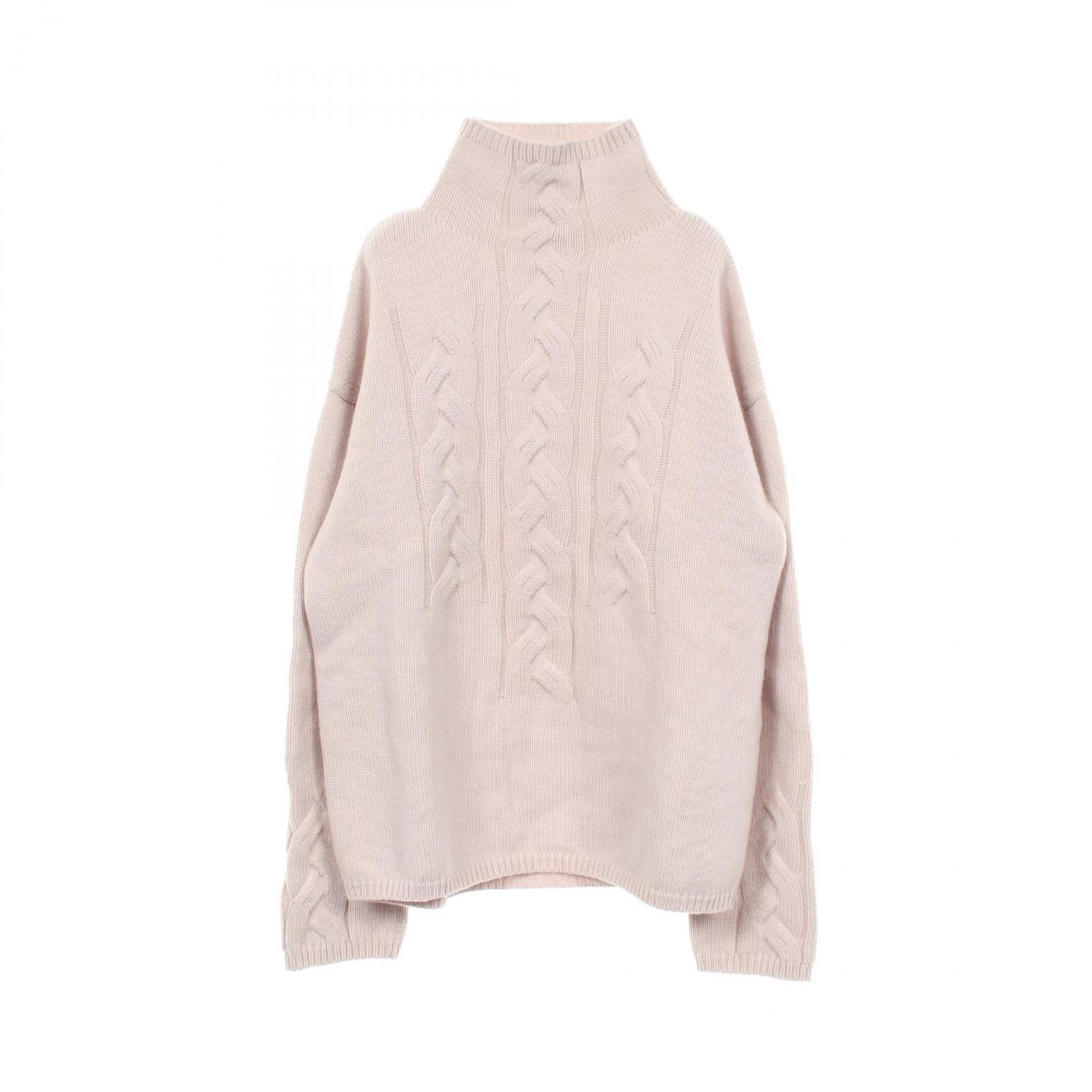 エス マックスマーラ 'S Max Mara ニット KRISS ハイネック セーター グレーベージュ ウール カシミヤ ニット レディース Used A