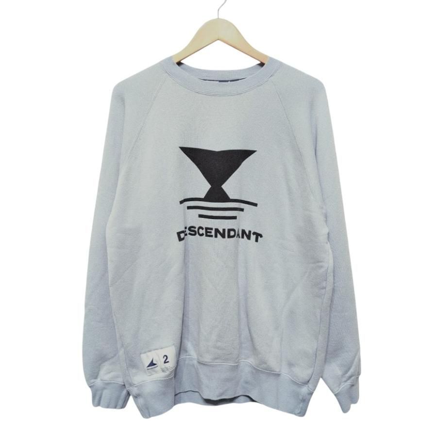 DESCENDAT ディセンダント FLUKE UP CREW NECK クルーネックスウェットシャツ トレーナー 261ATDS-CSM02 ブルー系 コットン サイズM 65202