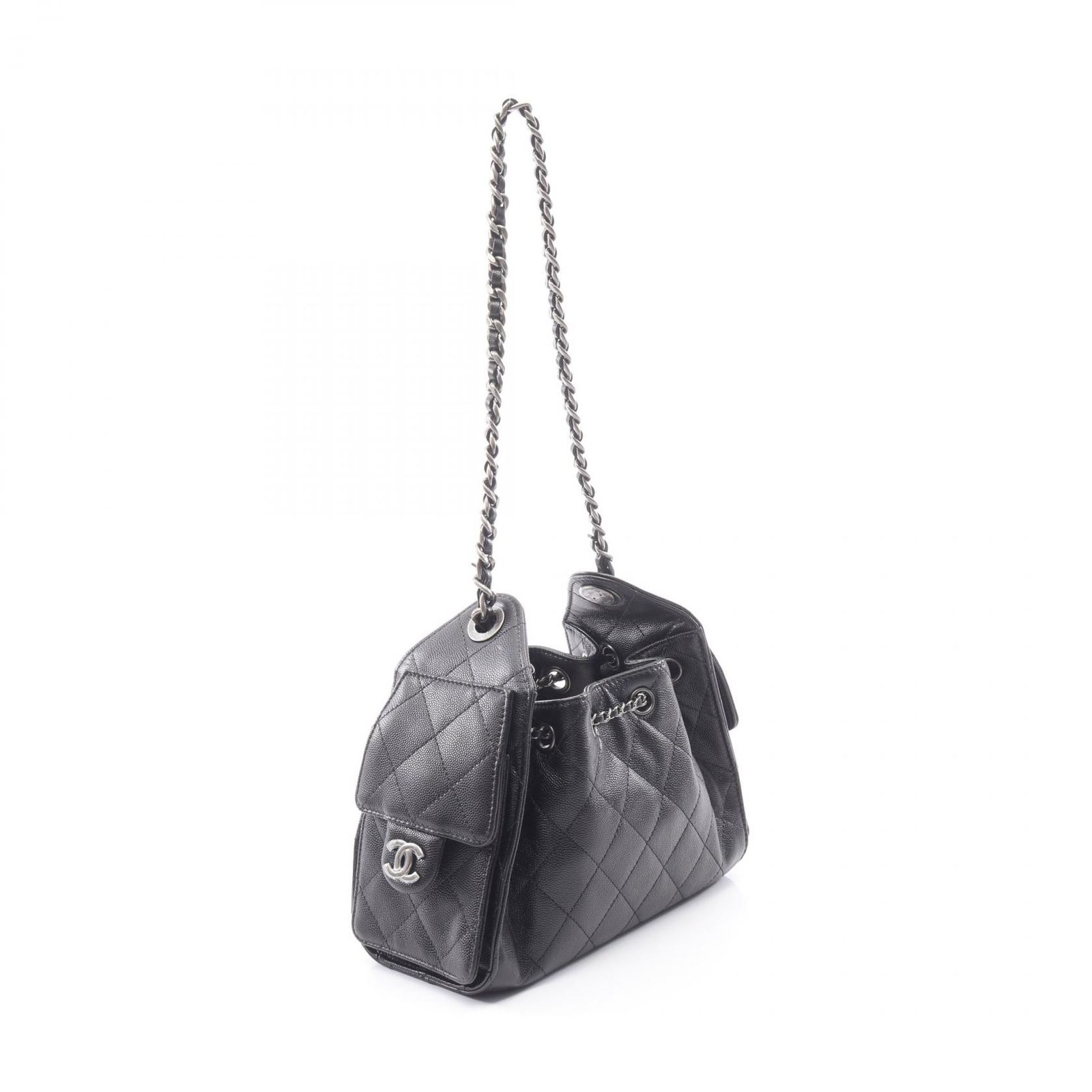 シャネル CHANEL ハンドバッグ CHANEL25 ミニ AS5631 ブラック キャビアスキン(グレインドカーフ) CHANEL25 ミニ ハンドバッグ レディース Used A