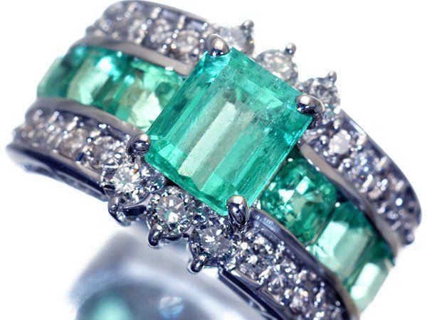 【ジュエリー極】クラシックデザイン！良質天然エメラルド3.02ct＆ダイヤモンド0.70ct 超高級Pt900リング h8505iir【送料無料】