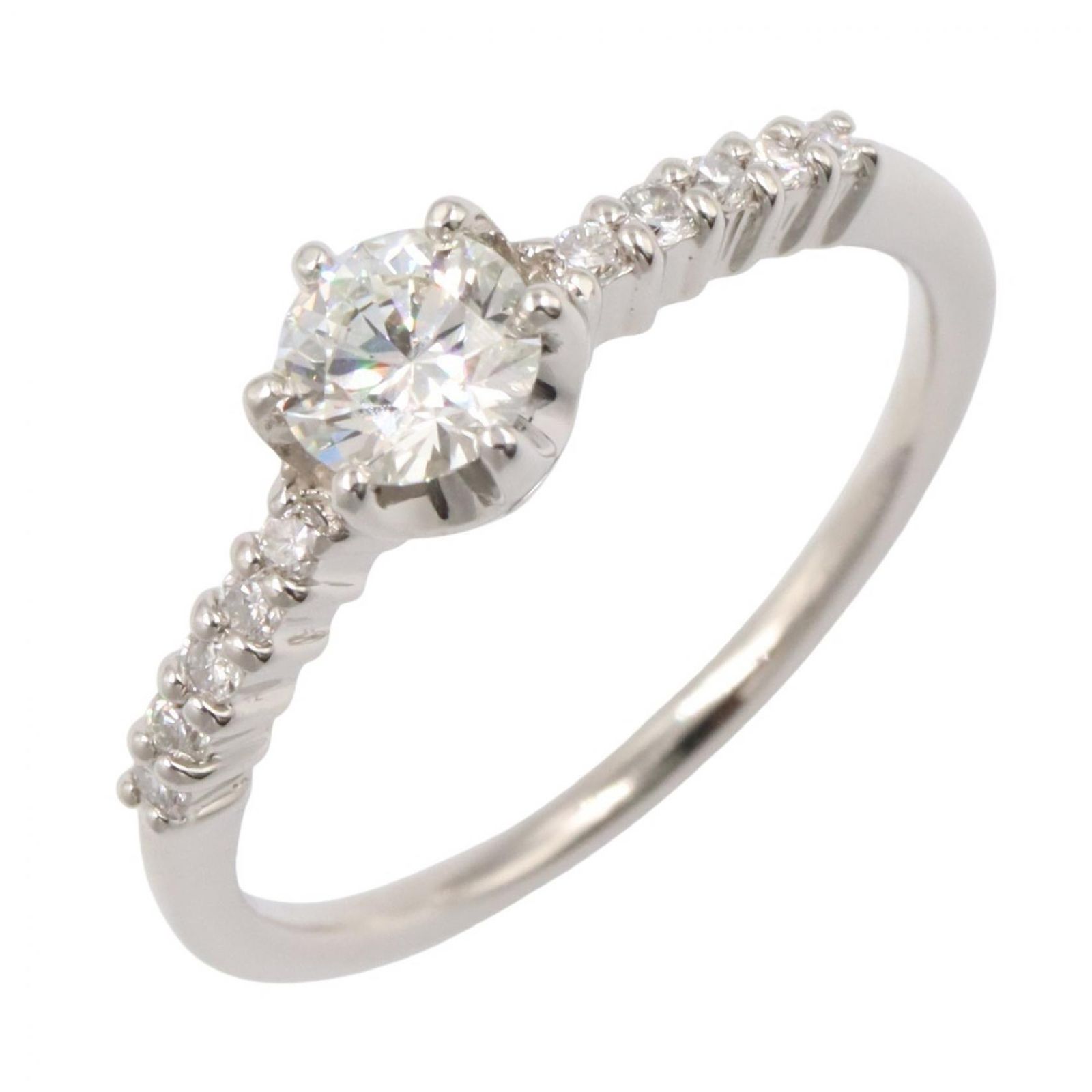 ジュエリー JEWELRY リング・指輪 ダイヤリング ダイヤ 2.5g #8 Pt900プラチナ ダイヤモンド ダイヤリング レディース Used A