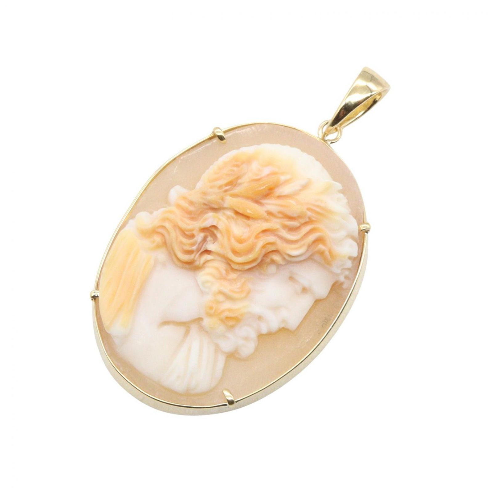 ジュエリー JEWELRY ペンダントトップ カメオ トップ 18K 3.9g K18（イエローゴールド） カメオブローチ レディース Used A
