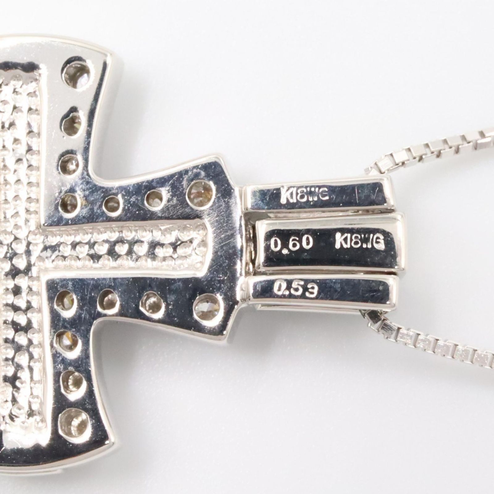 ジュエリー JEWELRY ネックレス ダイヤネックレス ﾀﾞｲﾔ 8.4g 首回り45㎝ K18WG（ホワイトゴールド） ダイヤモンド ダイヤネックレス レディース Used A