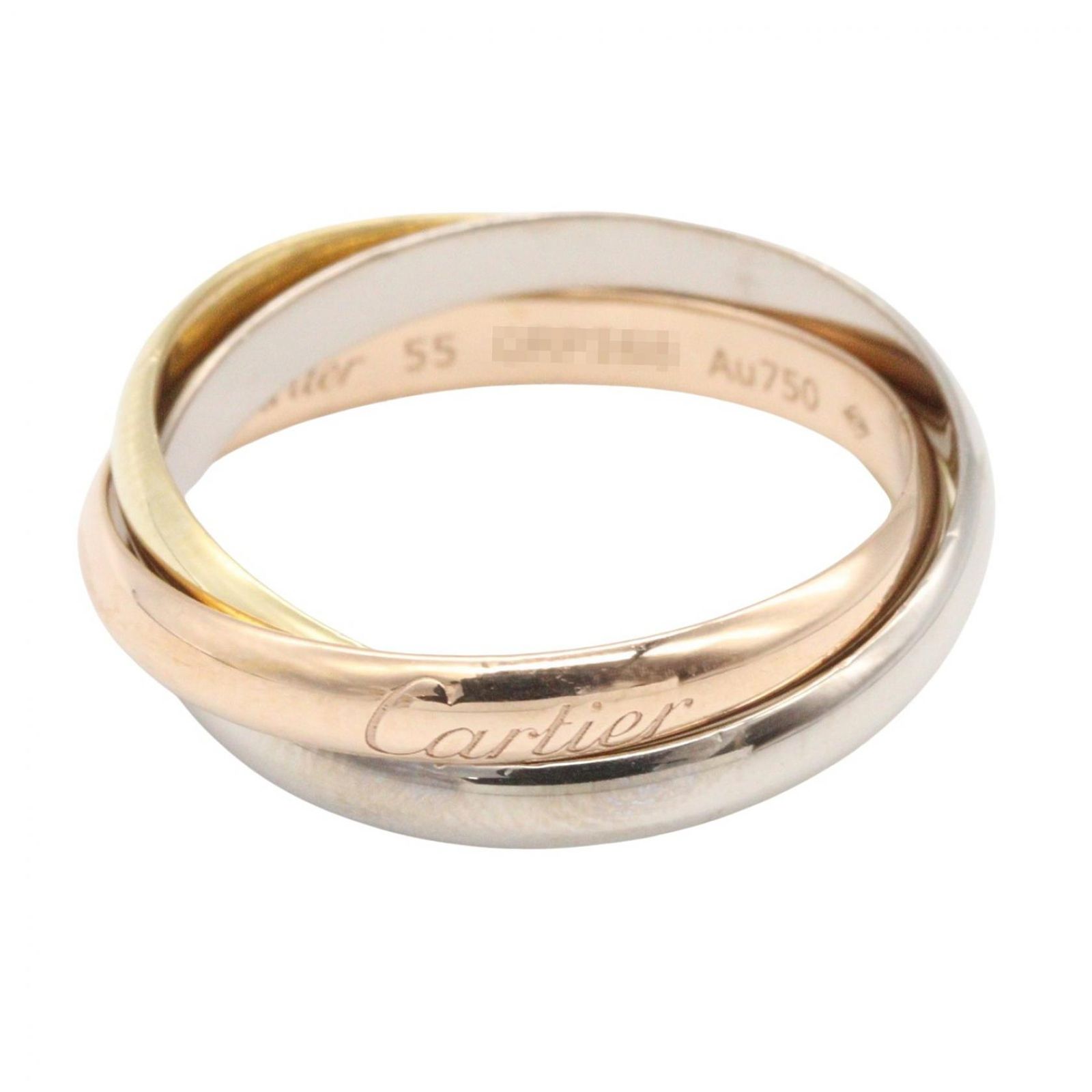 カルティエ CARTIER リング・指輪 トリニティ リング B4234200 K18(イエローゴールド) K18WG(ホワイトゴールド) トリニティ リング レディース Used A