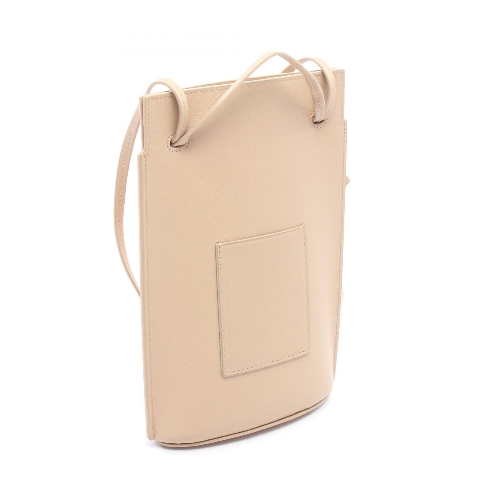 ロエベ LOEWE ショルダーバッグ ダイスポケット C630R12X01 ベージュ レザー ダイス ポケット レディース Used A