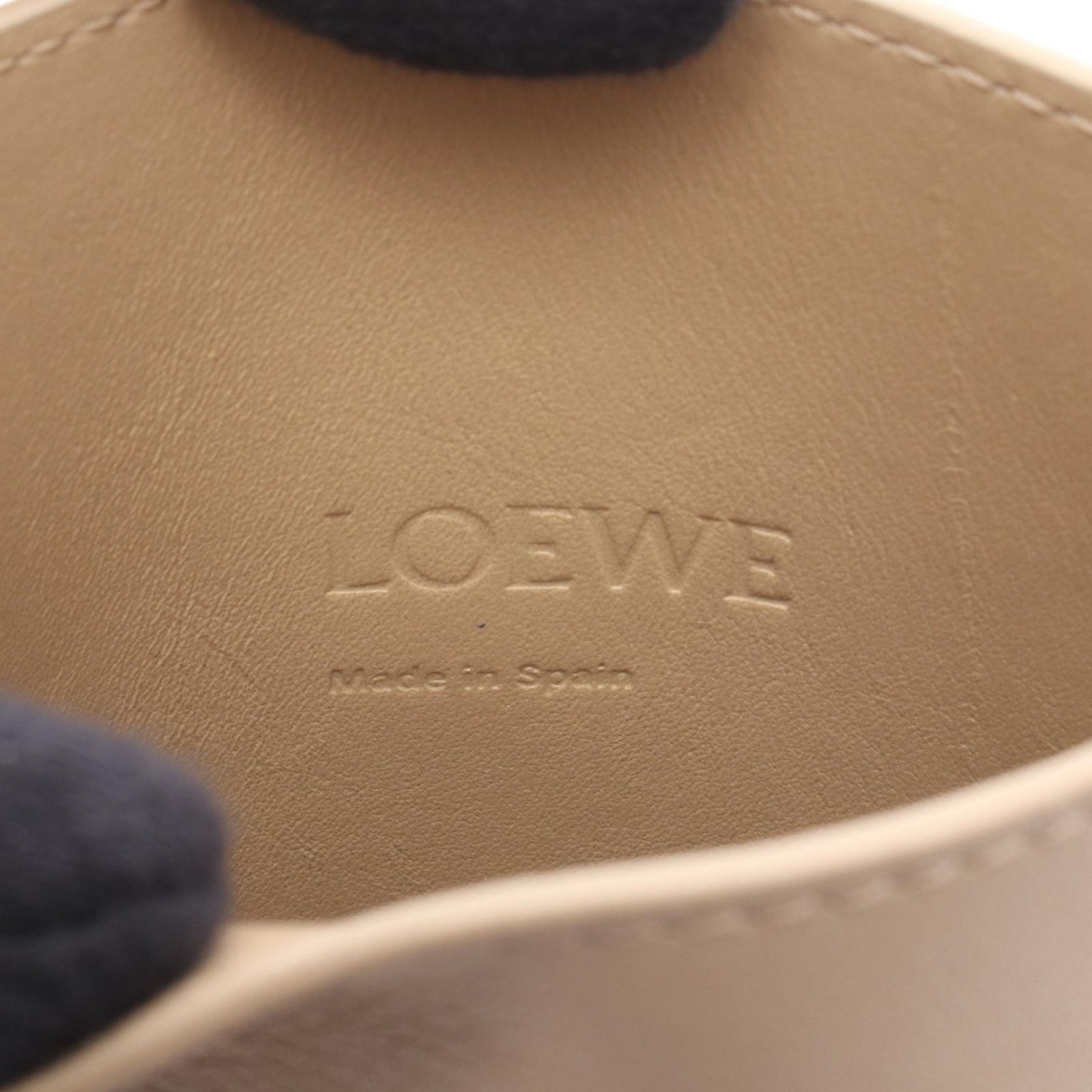 ロエベ LOEWE ショルダーバッグ ダイスポケット C630R12X01 ベージュ レザー ダイス ポケット レディース Used A