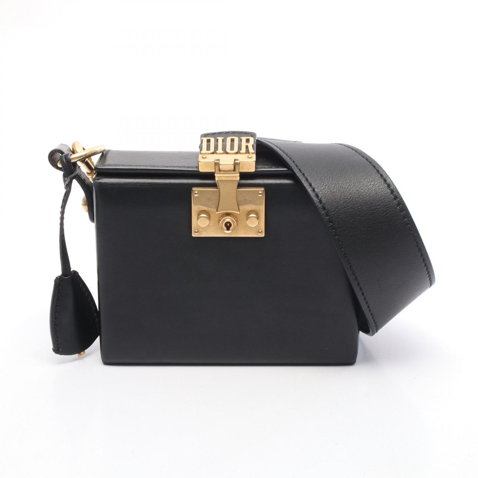 ディオール Dior ショルダーバッグ アディクト スモール ボックス ブラック レザー アディクト スモール ボックス ショルダーバッグ レディース Used A