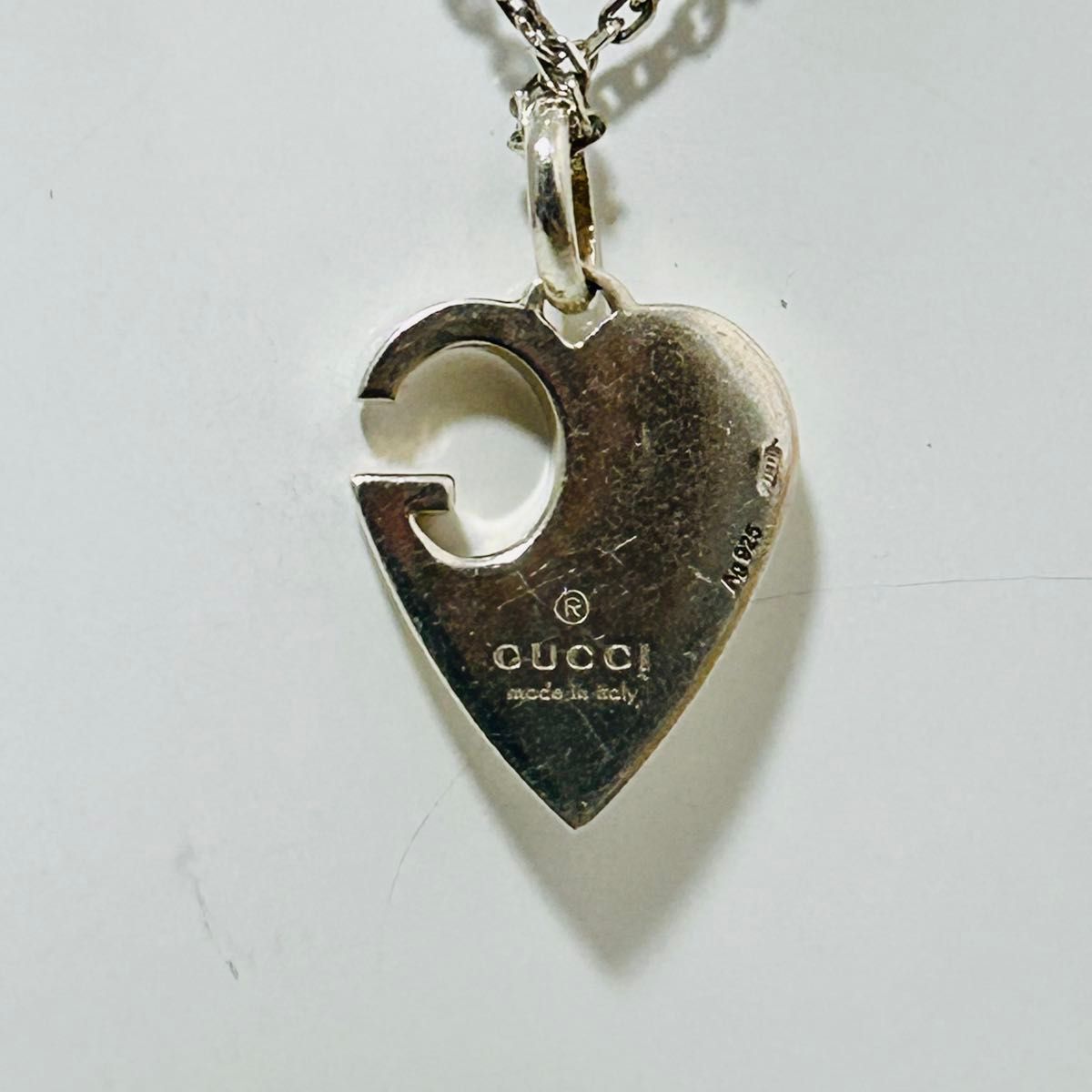 GUCCI グッチ ハート ネックレス Ag925 シルバー 刻印あり Gロゴ