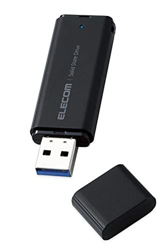 【新品】エレコム 外付けSSD 500GB ポータブル USB 5Gbps / USB3.2（Gen2）対応 小型 キャップ式 ブラック ESD-EMC0500GBK a7e3f25e