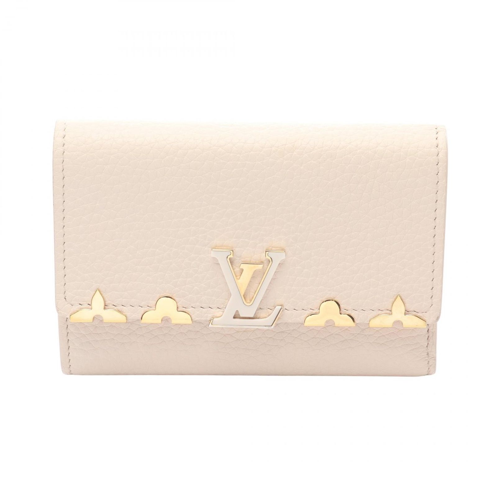 ルイ・ヴィトン LOUIS VUITTON 三つ折り財布 ポルトフォイユ カプシーヌ コンパクト クオーツ M11363 クオーツ レザー ポルトフォイユ・カプシーヌ コンパクト レディース