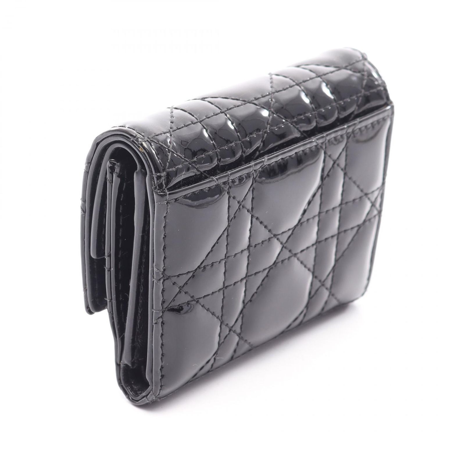 送料無料】ディオール Dior 三つ折り財布 LADY DIOR ロータス