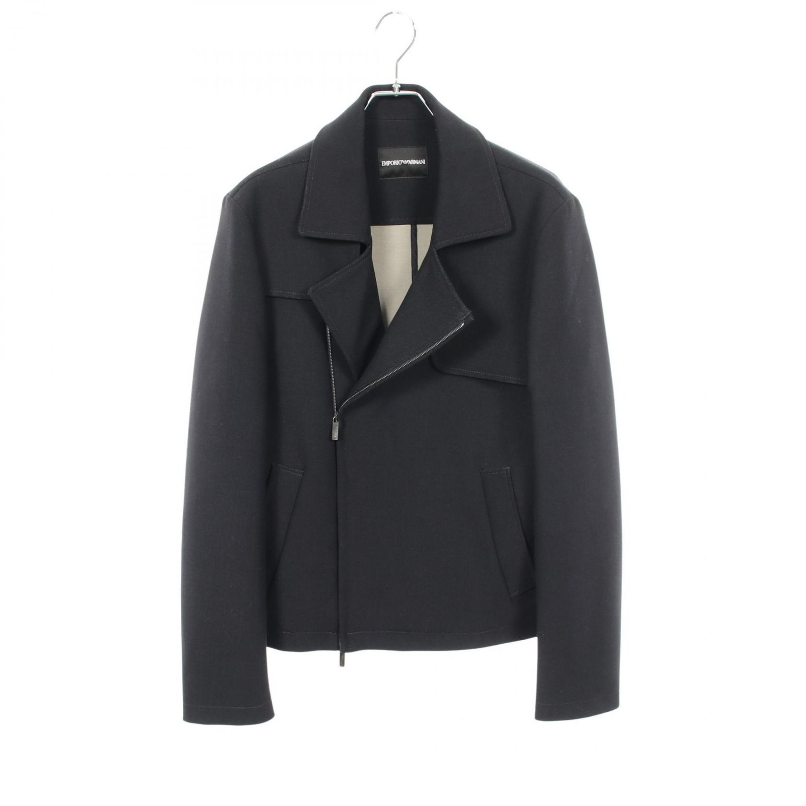 エンポリオ・アルマーニ Emporio Armani ライダースジャケット P1R380 P1302 ウール ライダースジャケット メンズ Used A