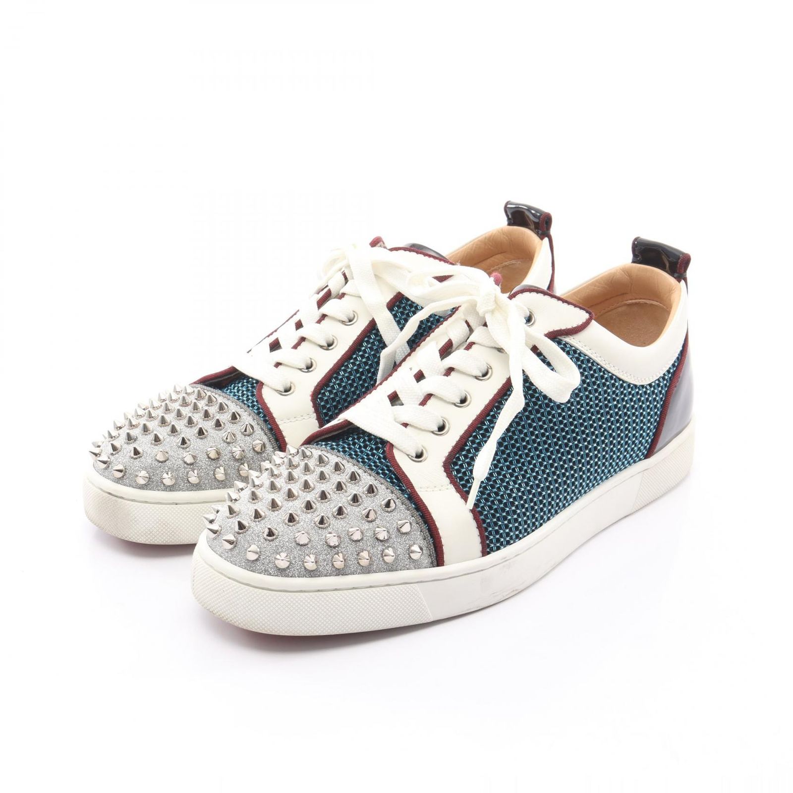 クリスチャンルブタン Christian Louboutin スニーカー Louis Junior Spikes Orlato レザー パテントレザー スニーカー メンズ Used B