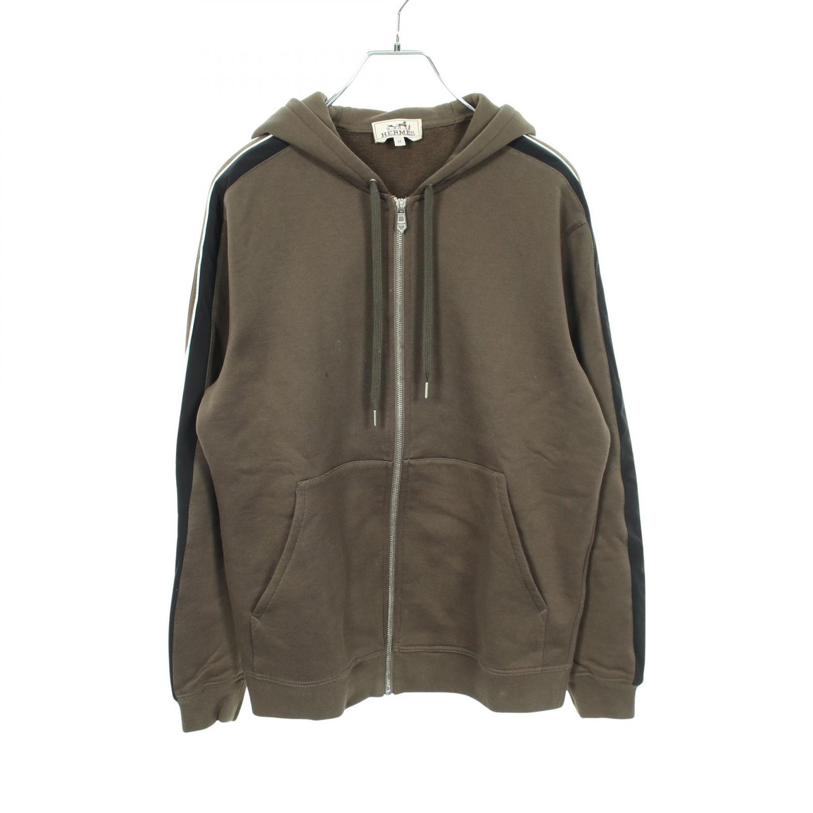 エルメス HERMES パーカー カーキ コットン パーカー レディース Used B
