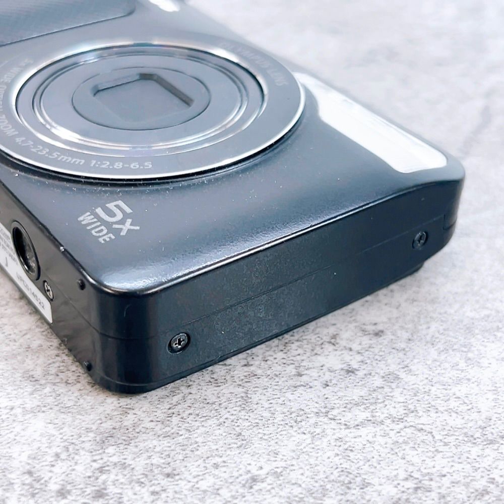 H-1390 OLYMPUS デジタルカメラ VG-170 ブラック ジャンク品 動作