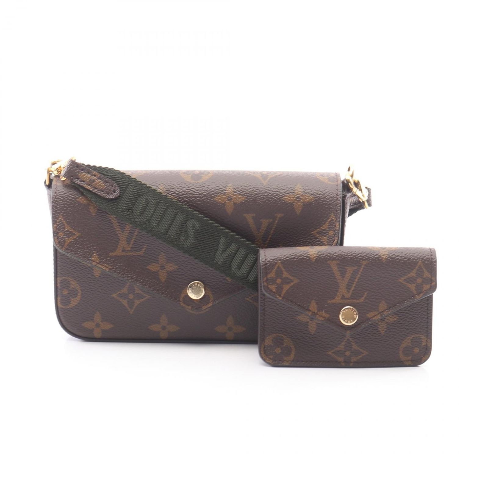 ルイ・ヴィトン LOUIS VUITTON ショルダーバッグ ミュルティ ポシェット フェリシー M80091 カーキ PVCコーティングキャンバス ミュルティ・ポシェット フェリシー