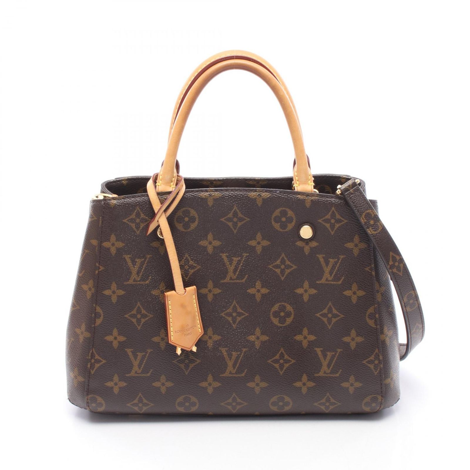 ルイ・ヴィトン LOUIS VUITTON ハンドバッグ モンテーニュBB 2WAY M41055 PVCコーティングキャンバス レザー モンテーニュBB レディース Used B