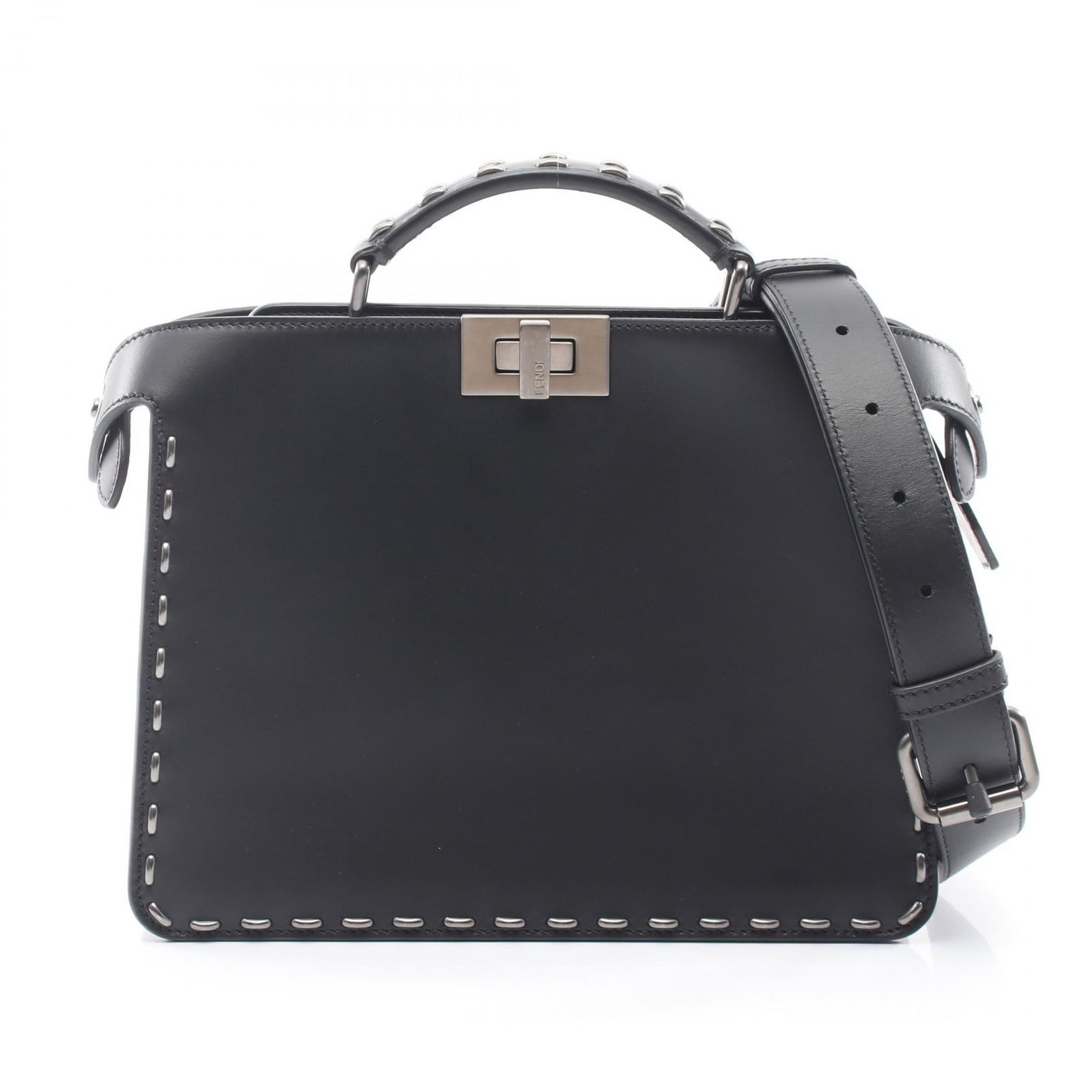 フェンディ FENDI ハンドバッグ ピーカブー アイシーユー スモール 2WAY 7VA530 ブラック レザー ピーカブー ISeeU スモール レディース Used A