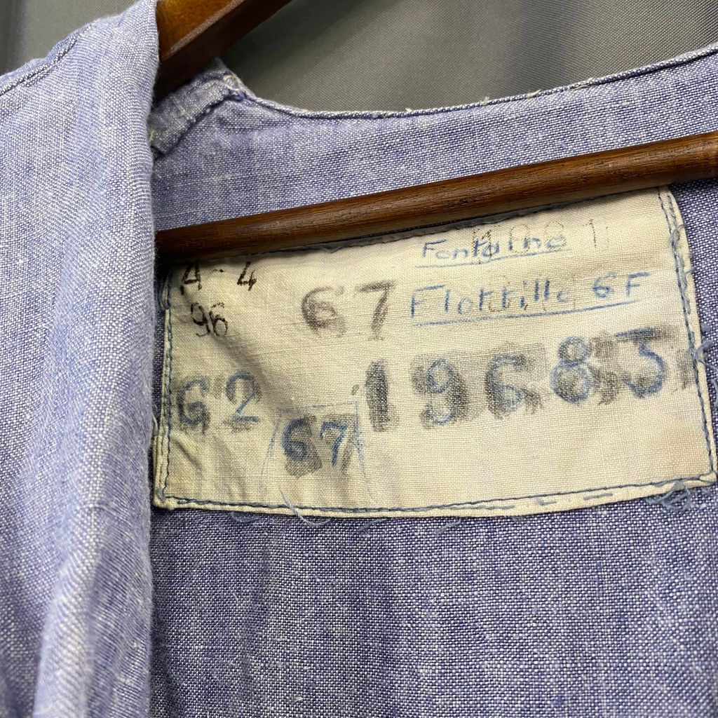 60s French Military フランス軍 リネンセーラー ブルー No.S280