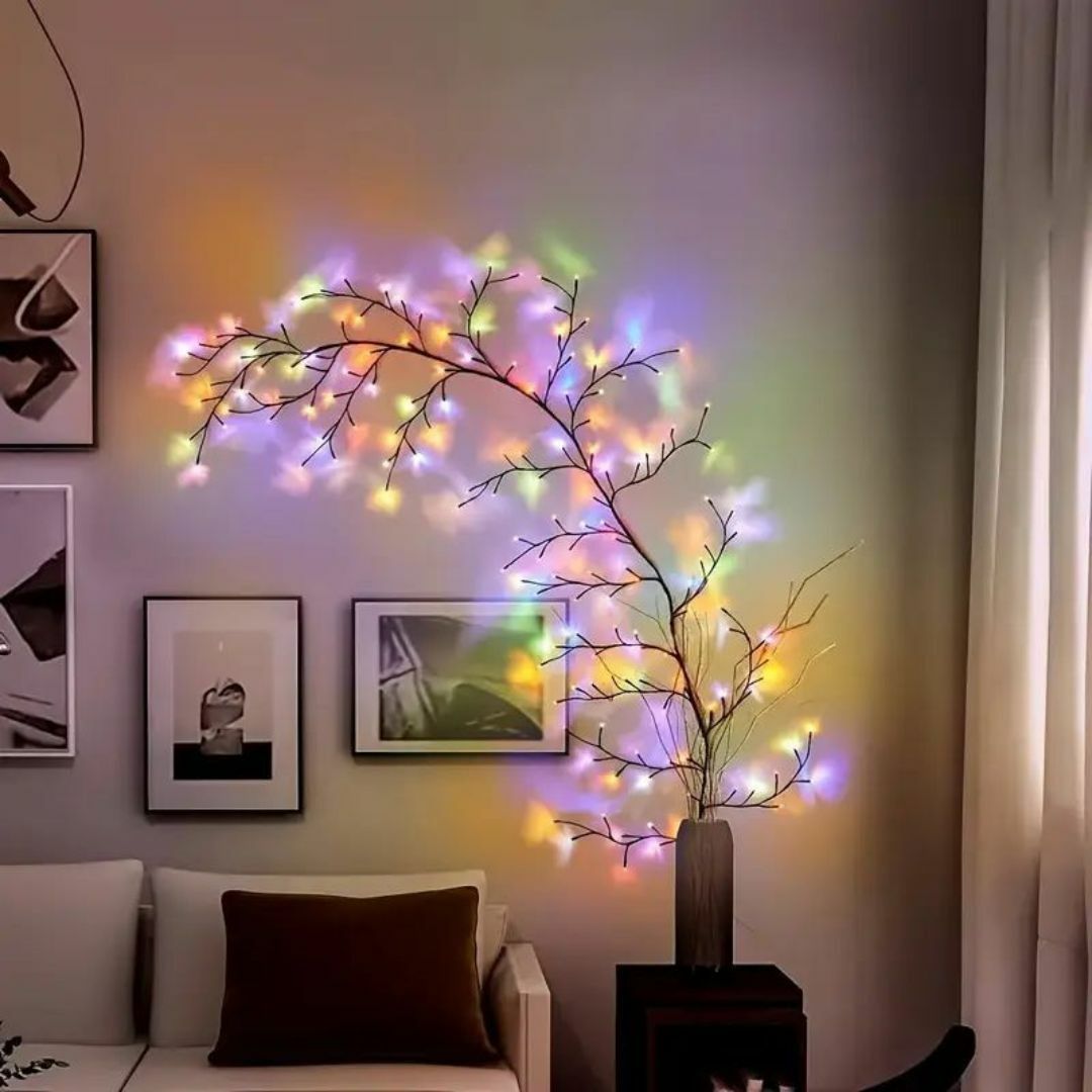 デコレーションライト テーブルライト 木の枝と枝に付いたライト スマートフォン操作 リモート操作 カラフル 96LED 豪華装飾 新年 お祝い イベント おしゃれ ルーム装飾
