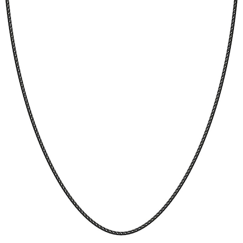 [新宿銀の蔵] いぶし ベネチアンチェーン 長さ40～80cm (50cm) 幅約1.2mm 濃いめ シルバー925 ネックレス チェーン ネックレスチェーン メンズ チェーンのみ