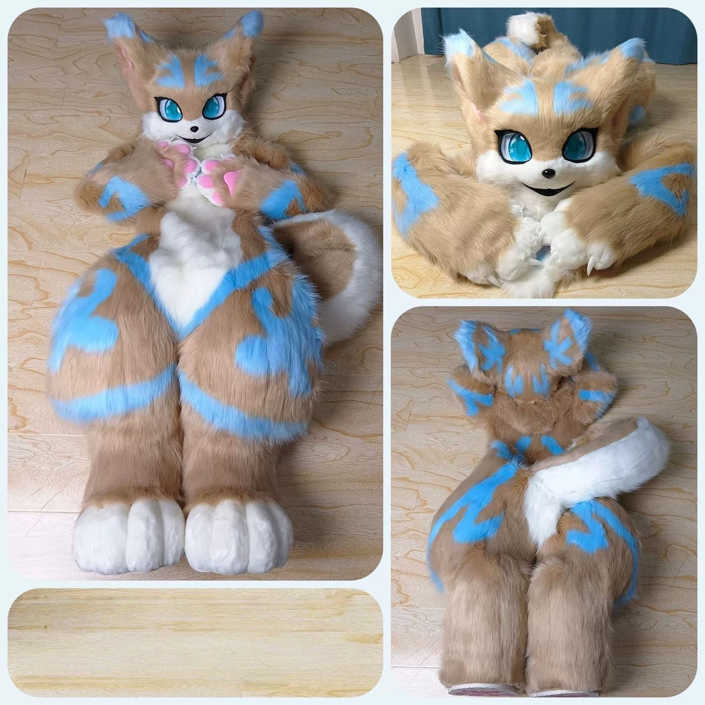 ★即納 着ぐるみ ケモノ体 フルスーツ 小さめ 茶色 Bタイプ 全身 ケモノ ファースーツ ぬいぐるみ コスプレ コスチューム 一点物