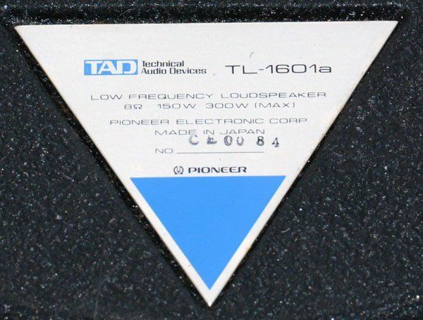 TAD PIONEER タッド パイオニア TL-1601 TL-1601a 40cm コーン型 ウーファーユニット ペア