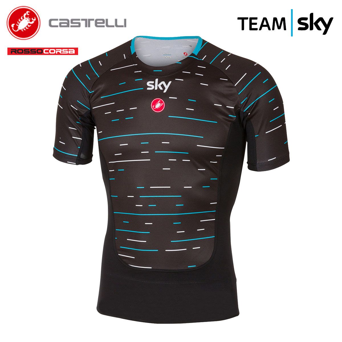 【新品】CASTELLI 7110 TEAM SKY PROSECCO SHORT SLEEVE カステリ チームスカイ プロセッコ 半袖 ベースレイヤー
