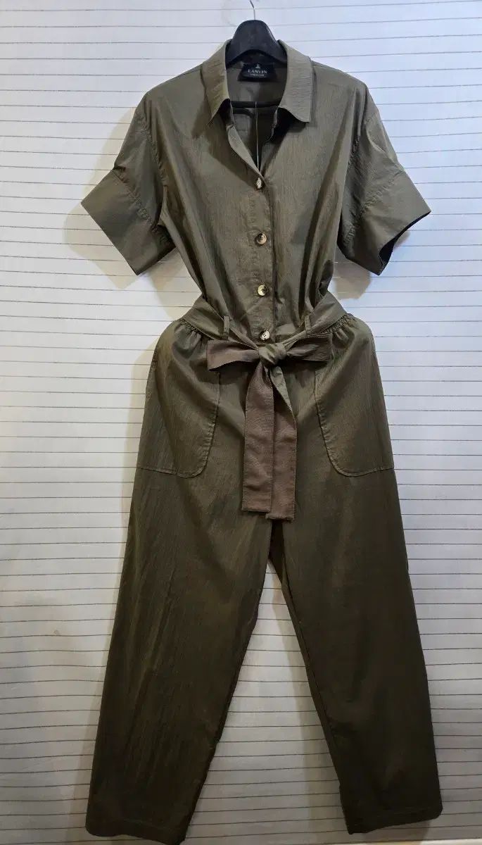 LANVIN ウール100% ブレンド オールインワン カーキ