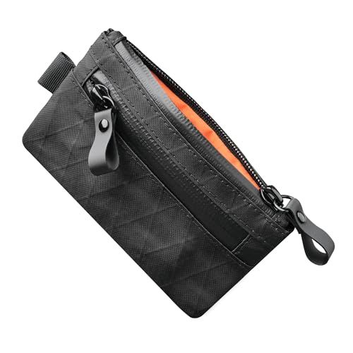 [ALPAKA] Zip Pouch RFID スキミング防止 薄型 コンパクト メンズ財布 仕切り小銭入れ カード収納 ラベル財布 撥水財布 YKKファスナー付き ビジネス 旅行小物 プレゼントp b41b1599