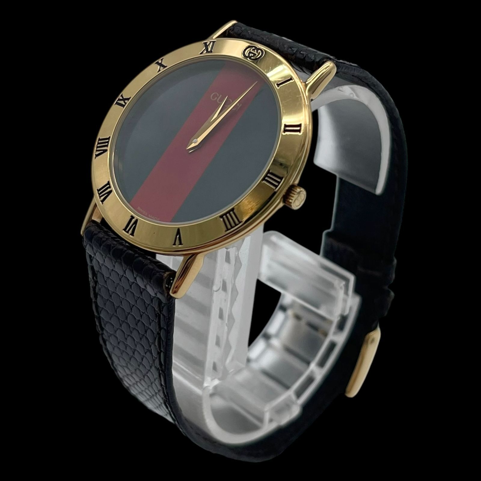新品電池 稼働品 GUCCI グッチ レディース腕時計 3000L シェリーライン